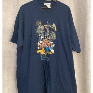 Vintage Y2K Disneyland Big Graphic T-shirt, Faded, Fits XLarge